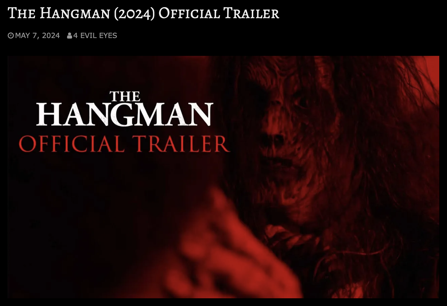 The Hangman (2024) Official Trailer